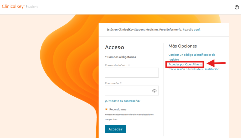 Acceso a ClinicalKey Student